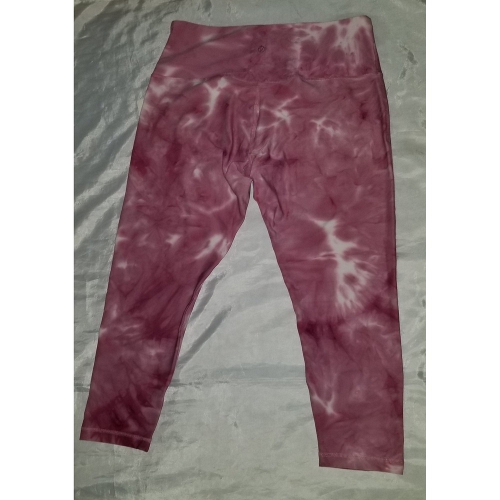 Vogo Athletica 7/8 Leggings Women 1X Heather Rose Excellent Tie Dye High Rise
